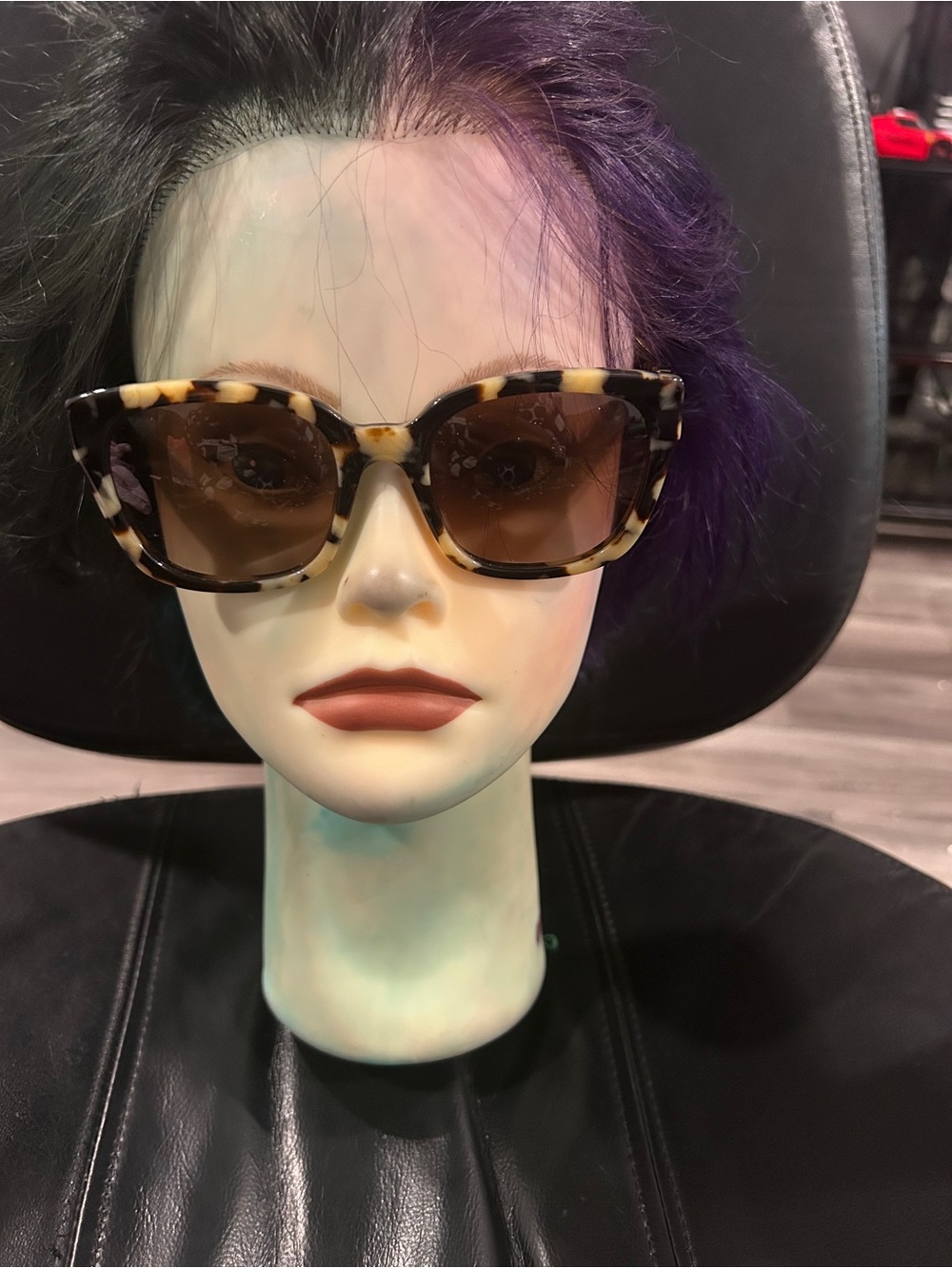Parker Tortoiseshell Square Sunglasses with Brown Gradient Lenses